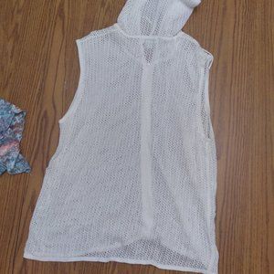 Mesh Sleeveless Zip up